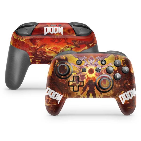 Imagem de Adesivo Compatível Nintendo Switch Pro Controle Skin - Doom