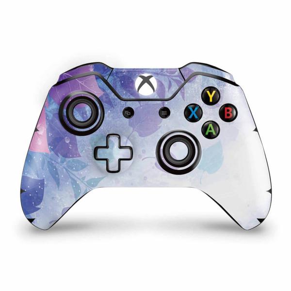 Imagem de Adesivo Compatível Xbox One Fat Controle Skin - Folhas Lilás