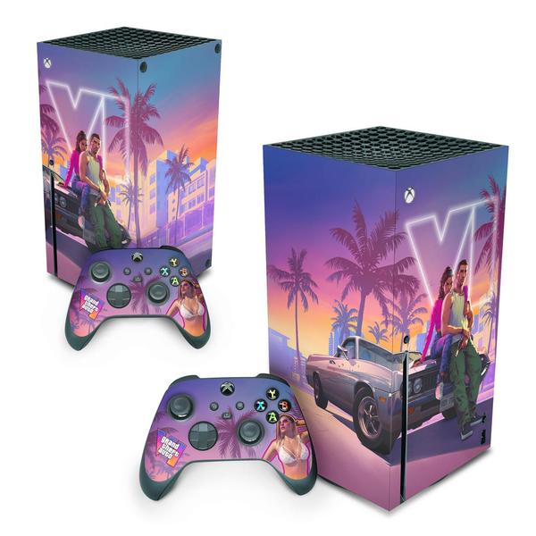 Imagem de Adesivo Compatível Xbox Series X Skin - GTA 6 VI