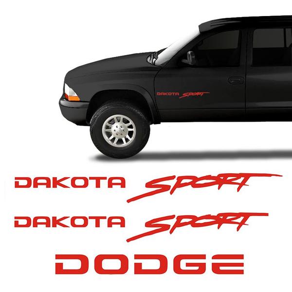 Imagem de Adesivo Dakota Sport Dodge Emblema Lateral/traseiro Vermelho