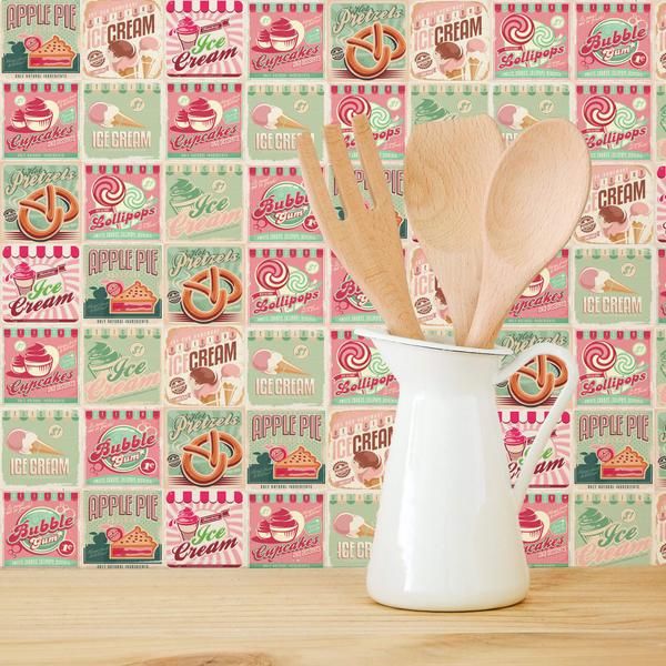 Imagem de Adesivo de Azulejo Vintage Candy 20x20 kit 24un