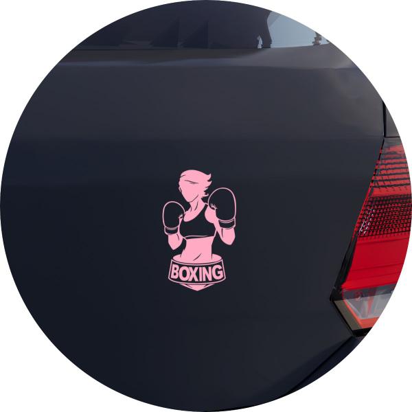 Imagem de Adesivo de Carro Boxe Feminino Cinturão - Cor Rosa Claro