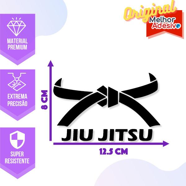 Imagem de Adesivo de Carro Jiu Jitsu Faixa - Cor Dourado