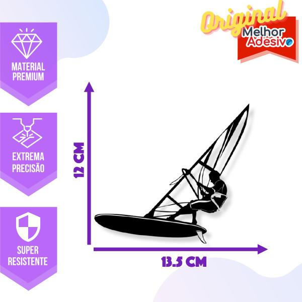 Imagem de Adesivo de Carro Windsurf Prancha a vela - Cor Azul Claro