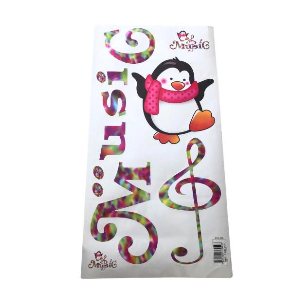 Imagem de Adesivo de Geladeira Baby Pinguim Music Decoração Lavável