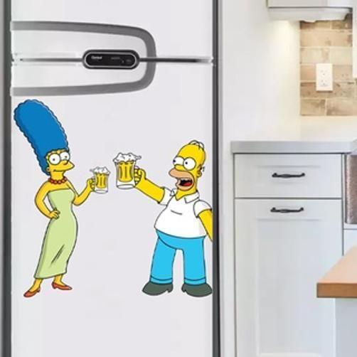 Imagem de Adesivo De Geladeira Homer E Marge