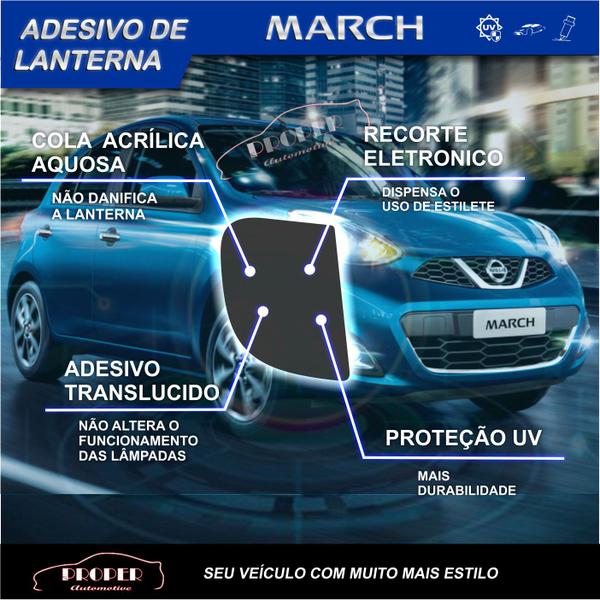 Imagem de Adesivo De Lanterna Nissan March Fume