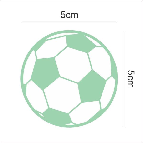 Imagem de Adesivo de Parede 45 Bolinhas de Futebol 5cm Decoração - Verde