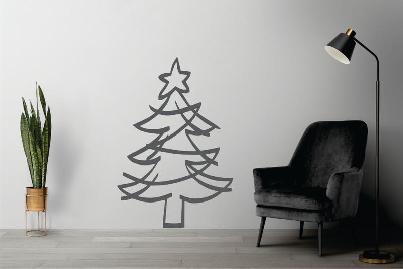 Imagem de Adesivo de parede arvore Natal decoração