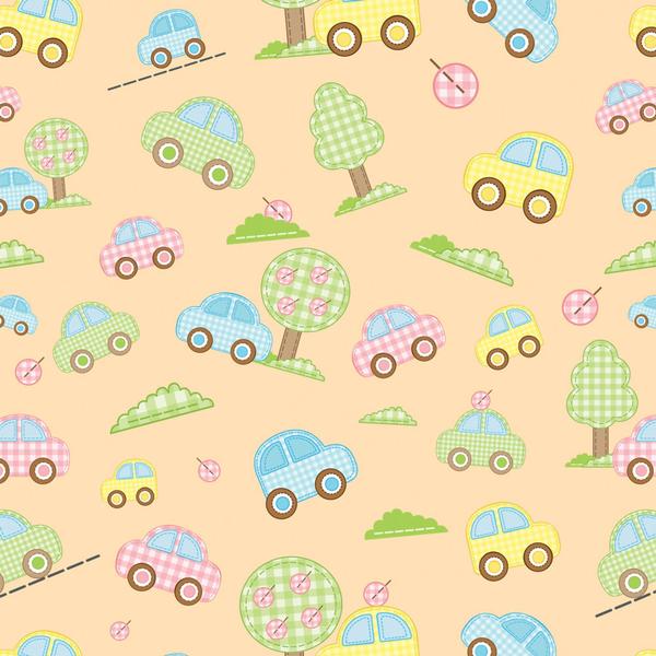 Adesivo de Parede Baby Patchwork Carrinhos Colorido Fundo Creme 310x58cm - PapeldeParedeDigital Imagem de Adesivo de Parede Baby Patchwork Carrinhos Colorido Fundo Creme 310x58cm