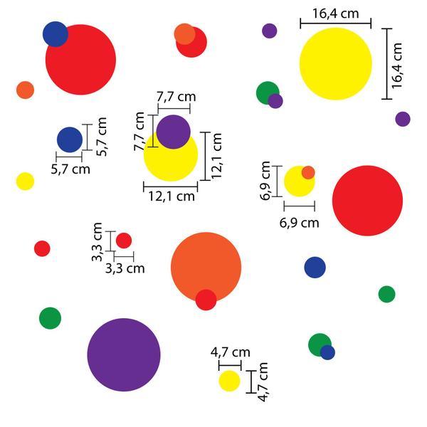 Imagem de Adesivo de Parede Bolas Coloridas