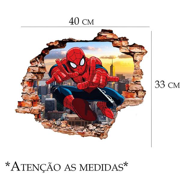 Imagem de Adesivo De Parede Buraco Falso Homem Aranha Mod07