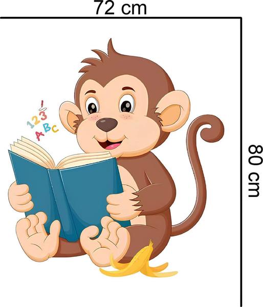 Imagem de Adesivo De Parede Cantinho Da Leitura - Macaquinho