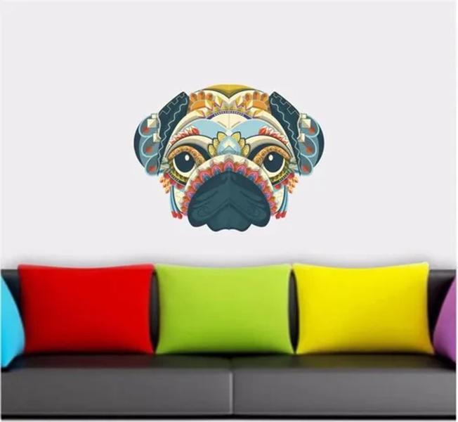 Imagem de Adesivo De Parede Decoração Cachorro Pug