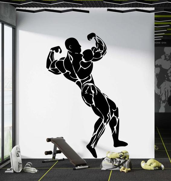 Imagem de Adesivo de parede decorativo academia e musculação 