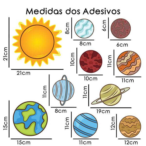 Imagem de Adesivo De Parede Decorativo Astronauta Estrelas Planetas P