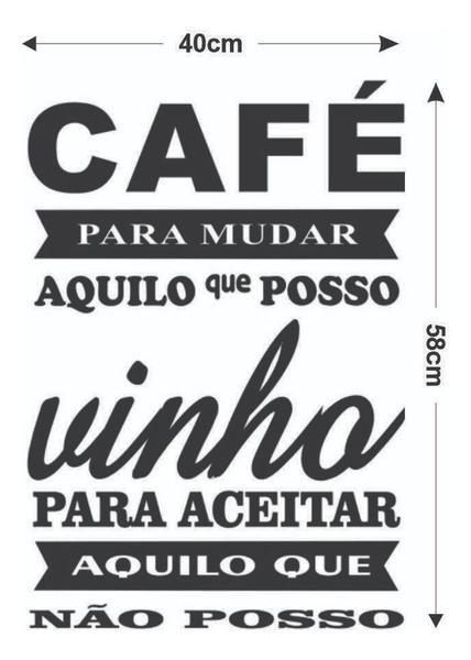 Imagem de Adesivo De Parede Decorativo Decal Frase Café Para Mudar