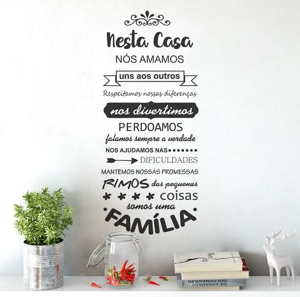 Imagem de Adesivo De Parede Decorativo Decal Frase Nesta Casa.