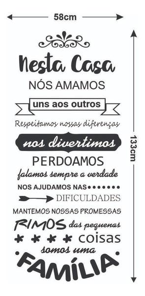 Adesivo De Parede Decorativo Decal Frase Nesta Casa. - DEKAL IMPRESSAO E COMUNICACAO Imagem de Adesivo De Parede Decorativo Decal Frase Nesta Casa.