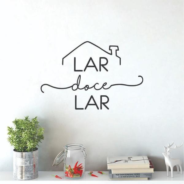 Imagem de Adesivo De Parede Decorativo Decal Lar Doce Lar Com Casa