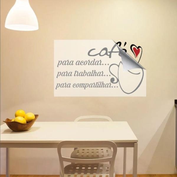 Imagem de Adesivo De Parede Decorativo Decal Sala Café Para...