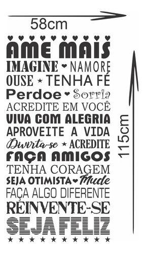 Imagem de Adesivo De Parede Decorativo Frase Motivacional Ame Mais, Imagine, Namore