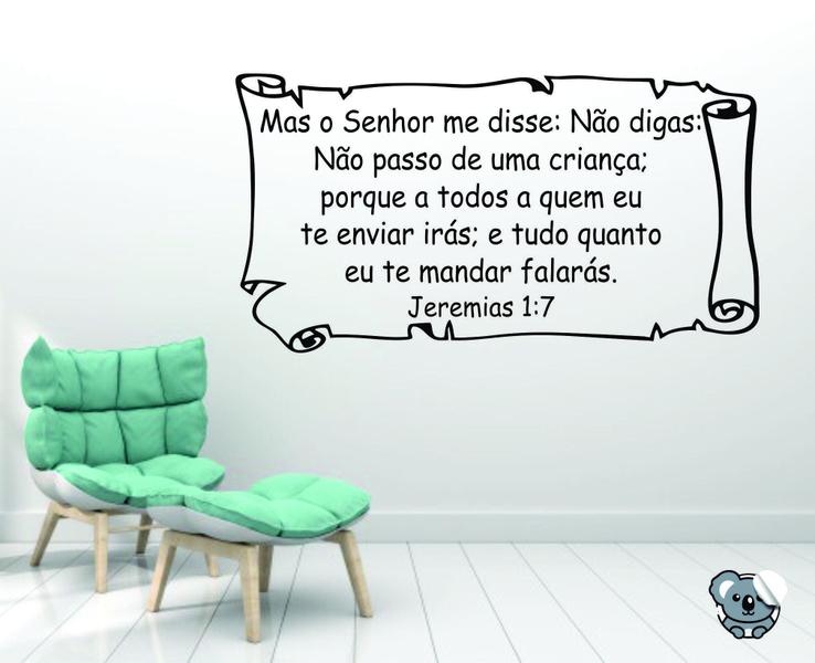 Imagem de Adesivo De Parede Decorativo Frases Versiculos Jeremias 1:7