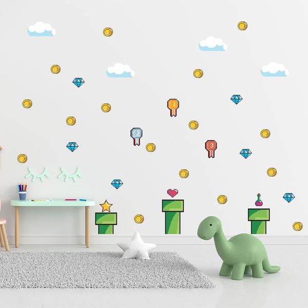 Imagem de Adesivo De Parede Decorativo Infantil Game Jogo