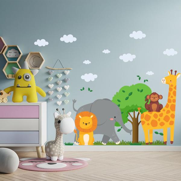 Imagem de Adesivo De Parede Decorativo Infantil Safari na Savana