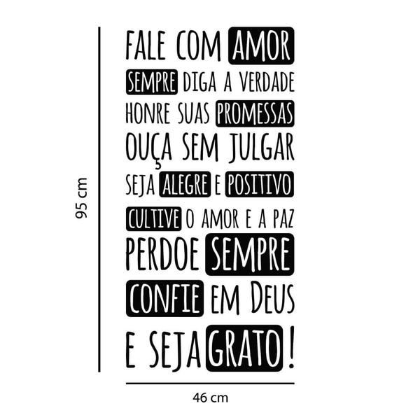 Imagem de Adesivo de Parede Frase Fale com Amor