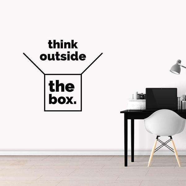 Imagem de Adesivo de Parede Frase Think Outside the Box