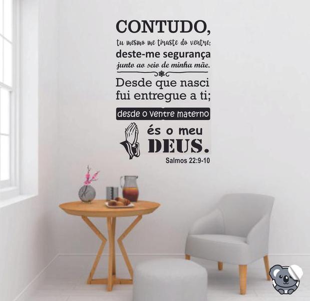 Imagem de Adesivo De Parede Frases Salmos 22:9