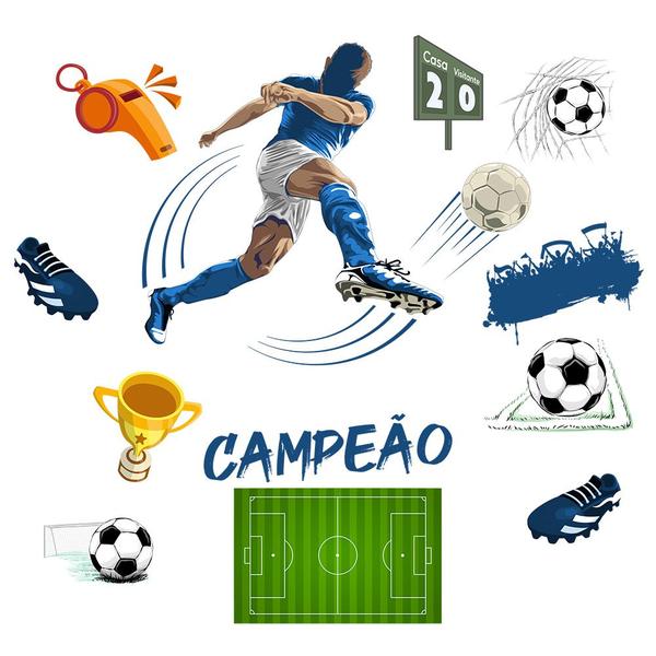 Imagem de Adesivo de Parede Futebol Decorativo para Quarto e Sala