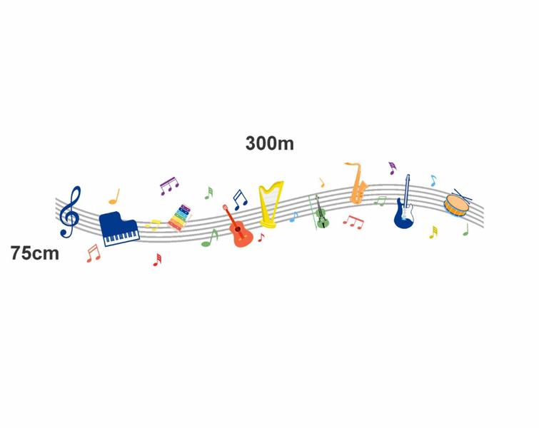 Imagem de Adesivo de Parede Infantil Instrumentos Coloridos