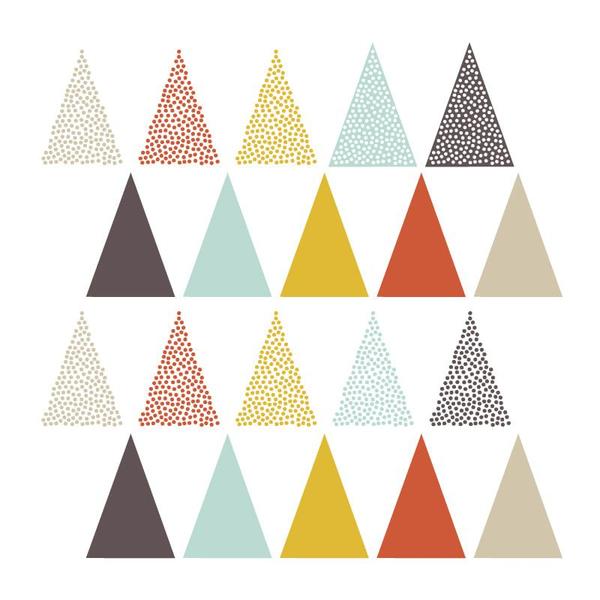 Imagem de Adesivo de Parede Infantil Triângulos Quarto Criança Bebe - 204ir