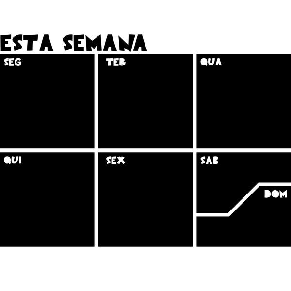 Adesivo de Parede Lousa de Giz Calendário Esta Semana - Quartinhos Imagem de Adesivo de Parede Lousa de Giz Calendário Esta Semana