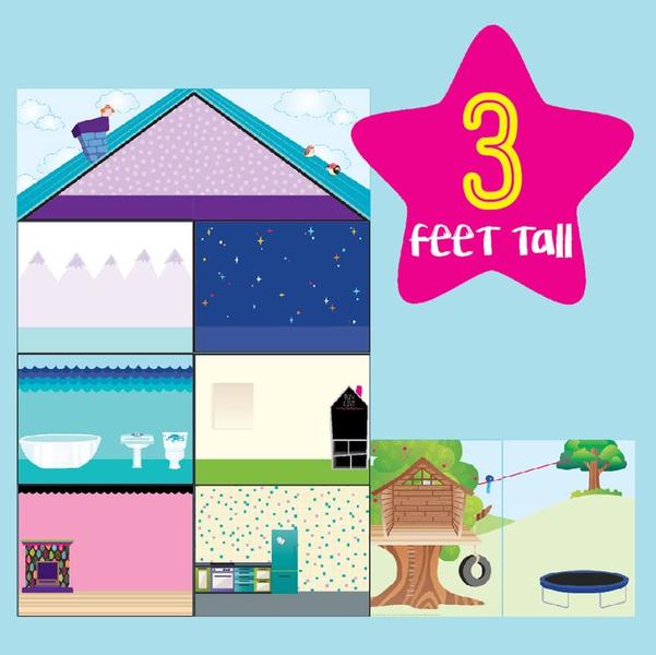 Imagem de Adesivo de parede Playhouse Craft-tastic Jr Dreamhouse com 650 adesivos