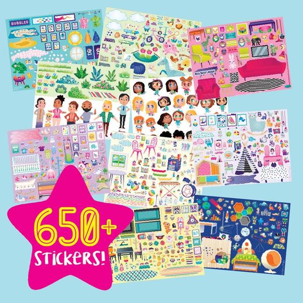 Imagem de Adesivo de parede Playhouse Craft-tastic Jr Dreamhouse com 650 adesivos