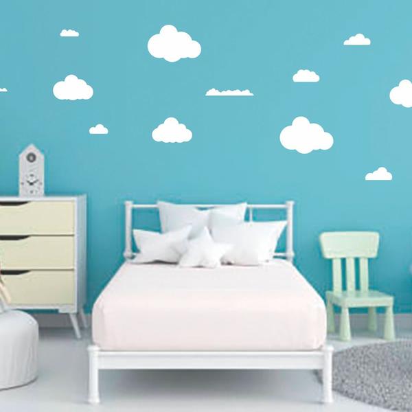 Adesivo de Parede Quarto Infantil Menino e Menina Nuvens Brancas - Brinquedos de Montar Adesivo de Parede Quarto Infantil Menino e Menina Nuvens Brancas - Brinquedos de Montar