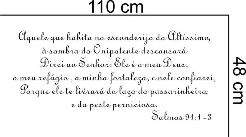 Imagem de Adesivo De Parede Salmos 91: 1-3