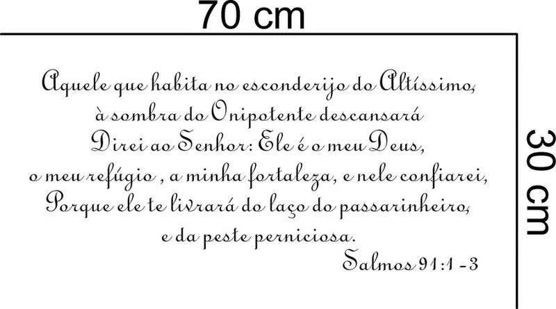 Imagem de Adesivo De Parede Salmos 91: 1-3