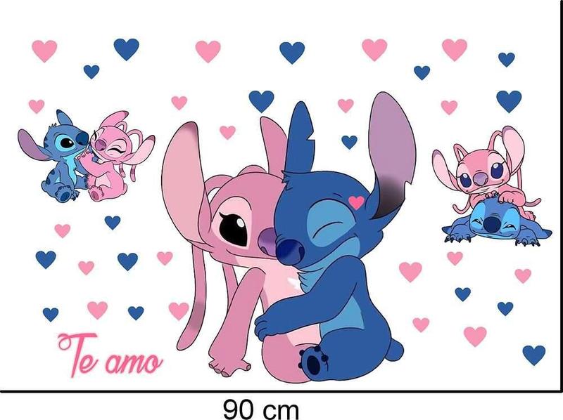 Imagem de Adesivo De Parede Stitch E Angel