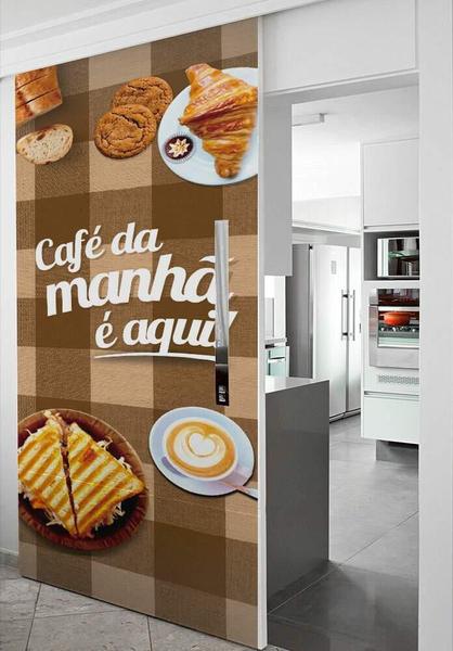 Imagem de Adesivo De Porta Café Da Manhã-93X210Cm