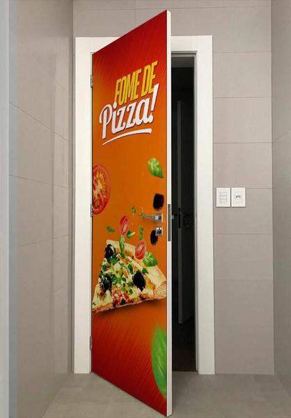 Imagem de Adesivo De Porta Fome De Pizza-93X210Cm