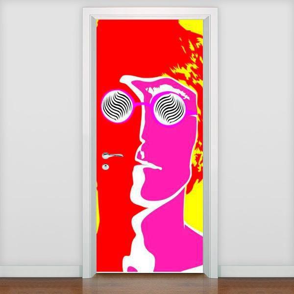 Imagem de Adesivo De Porta Personalidades - John Lennon - 215X98Cm