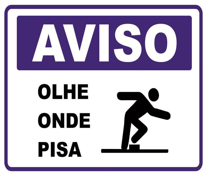 Imagem de Adesivo de Sinalização Olhe onde pisa