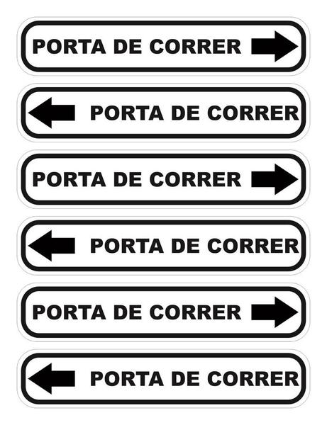 Imagem de Adesivo de Sinalização Porta de Correr