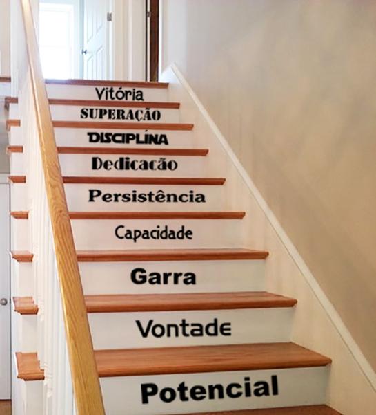 Imagem de Adesivo Decorativo de Para Escada ou Parede Frase Potencial, Garra