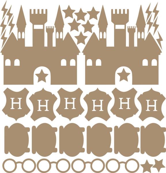 Imagem de Adesivo Decorativo de Parede Elementos Harry Potter Facíl Aplicação