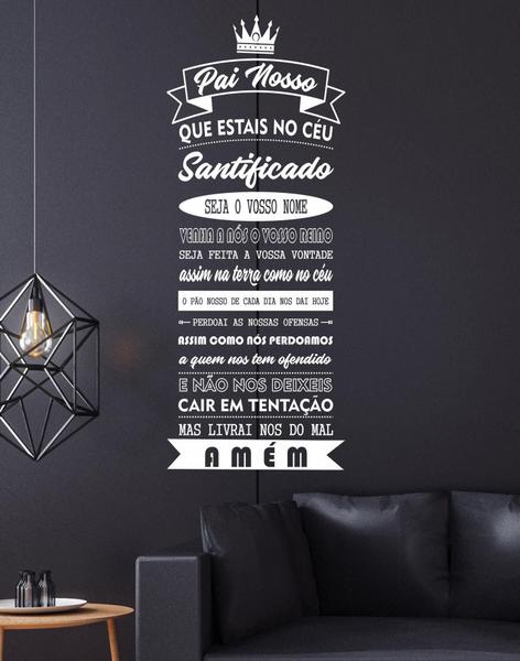 Imagem de Adesivo Decorativo De Parede Frase Oração Pai Nosso Amém